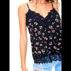 Floral Print Seersucker Cami
